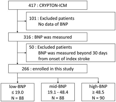 Relationship between initial B-type natriuretic peptide levels and detection of atrial fibrillation with an insertable cardiac monitor in cryptogenic stroke: CRYPTON-ICM registry